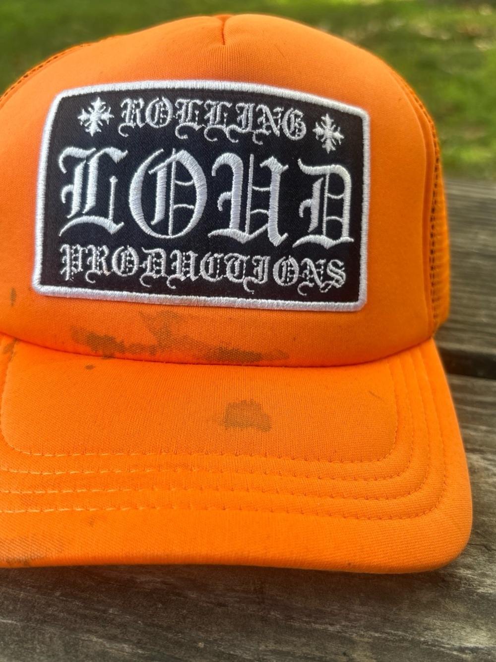 LOUD Productions Orange Trucker Cap
